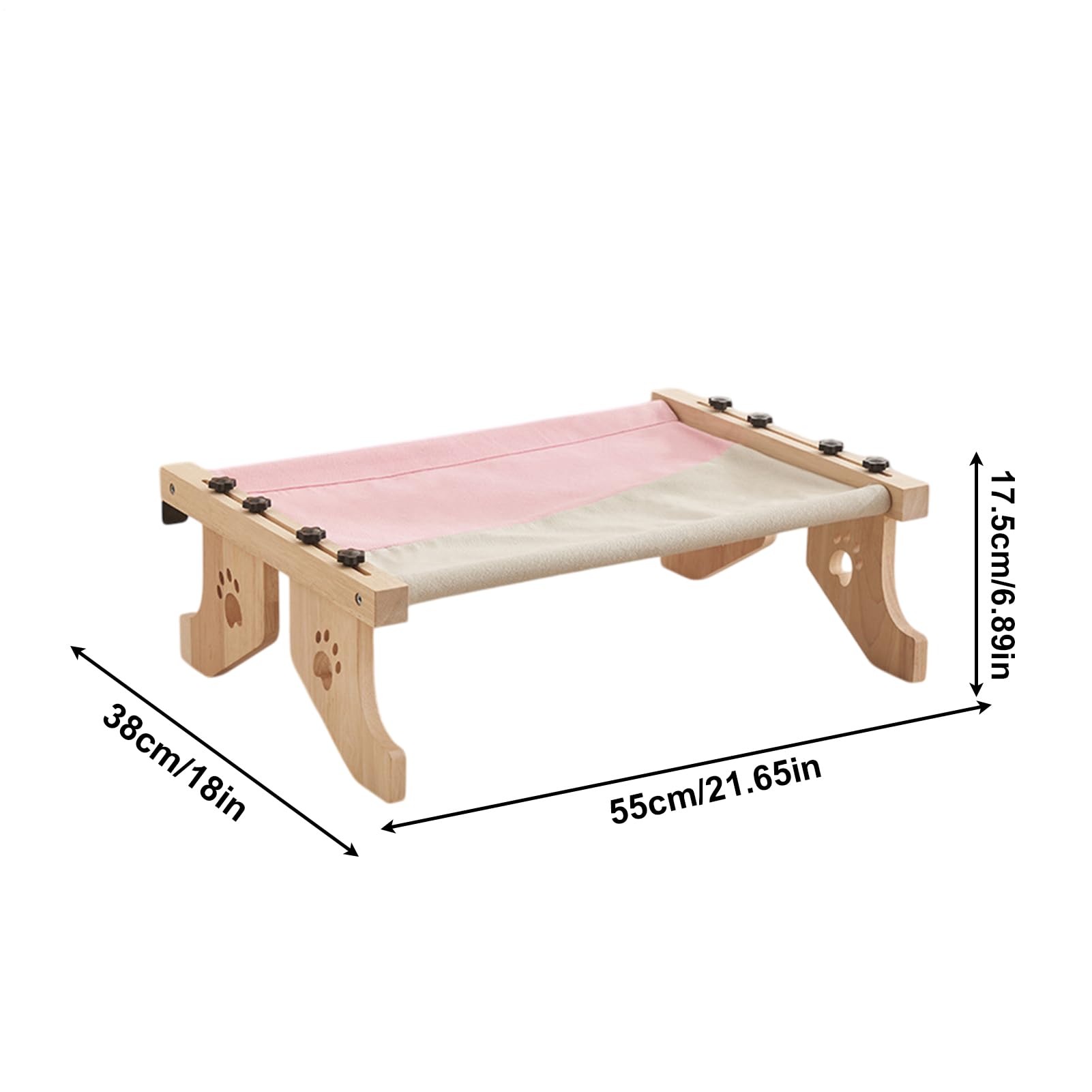 Percha De Alféizar Estructura Resistente Ajustable De Madera Y Metal con | Fácil Asiento Percha En Alfeizar De La Ventana Hamaca Interior Ajustable Y Resistente Con