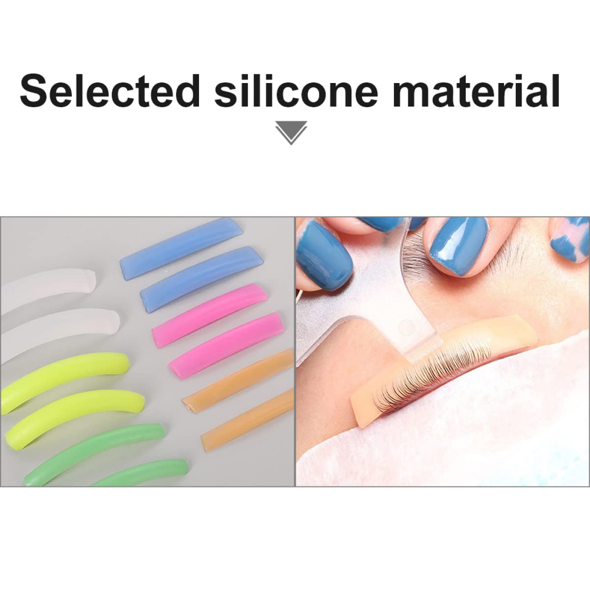 FRCOLOR 2sets Cuscinetti Silicone Per Perming Delle Extension Delle Ciglia Di Rainbow Pads e Accessori Per Bellezza Adatto Per Saloni e Uso Domestico