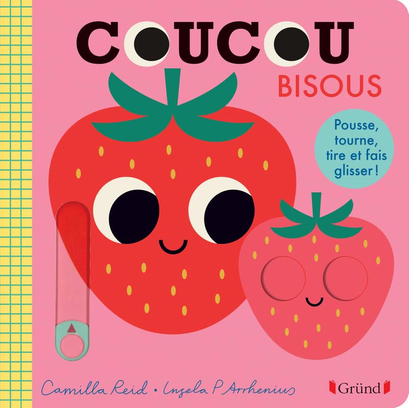 Coucou Bisous Livre animé tout-carton avec des volets et tirettes Bébé dès 1 an