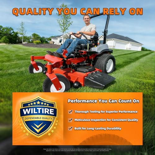 Wiltire (2 Pack) 13x5.00-6 Tire and Wheel Flat Free, Solid Rubber Lawn Mower Tires Assembly for Riding Lawnmower, 3"-6" Centered Hub, Turf-Friendly by Wiltire - Image 9