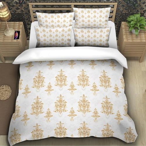 Linge de lit 3D microfibre hypoallergique parure baroque 3 pcs - 5