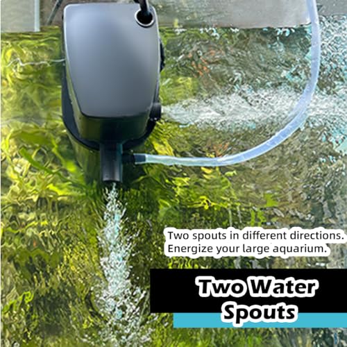 Coospider Aquarium Filter For 75-200 Gallon Tank, U-V Fish Tank Green Clean Machine Submersible Powerful Pump Canister Filter 300Gph For Pond Turtle Tank Saltwater Freshwater Crystal Clear Green Killing thumb #4