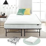ZINUS 8 Inch Foam and Spring Mattress and SmartBase Metal Mattress Foundation Set / Bed and Mattress Set / No Box Spring Needed / Mattress in a Box, Queen