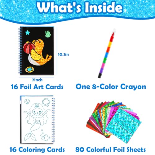Image of FUNNYB&G Foil Art Craft Kit for Kids, Sparkly Birthday Gift Toy for Kids