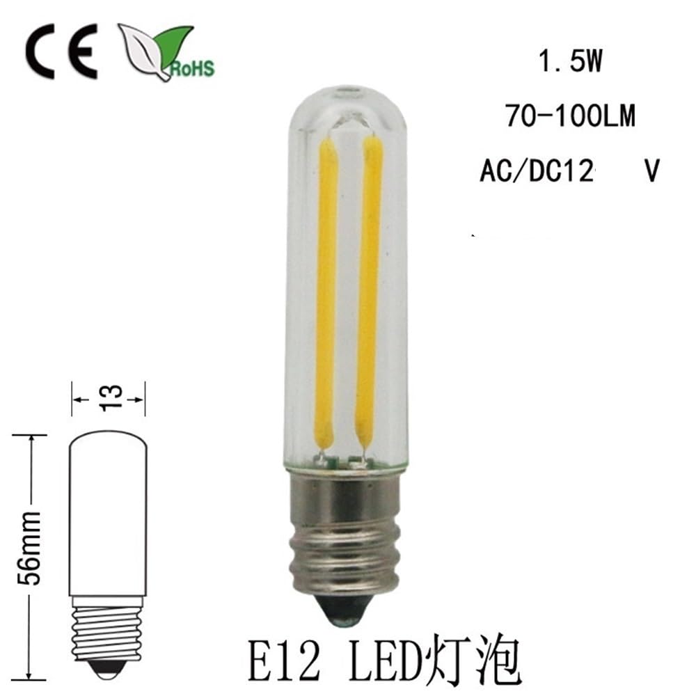 Lote de 50 bombillas de filamento LED T13L DC12V E12 for máquina