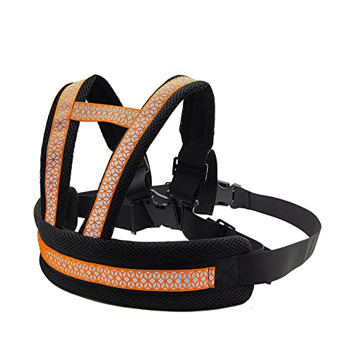 Children's Motorcycle Rear seat Belt, Prevent Falling, Length can be Adjusted, Breathable not stuffy, Night Vision Reflective, Suitable for 2 to 12 Years Old (Orange)