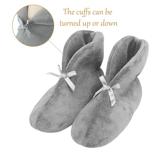 Slipper Boots for Women Non-Slip Warm Plush Lining House Shoes Coral Velvet Indoor Winter Bootie Slippers3