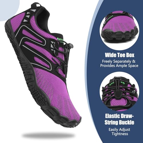 Image of SAGUARO Womens Mens Barefoot Shoes Minimalist Trail Runner Wide Toe Box Zero Drop Outdoor Cross Training Shoe