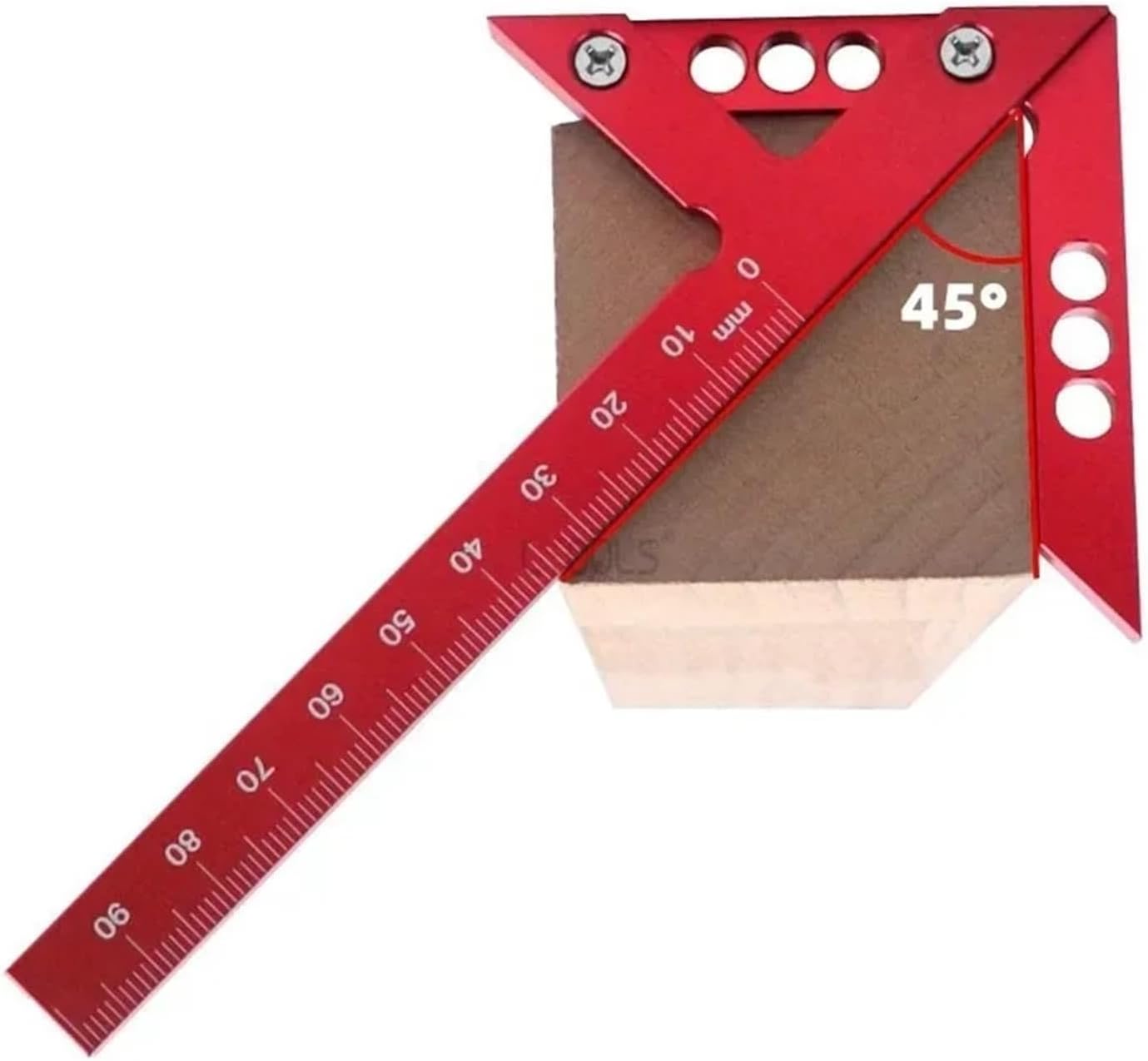 AVIMYA Center Finder Aluminum Center Scribe 45/90 Degree Carpenter Ruler Woodworking Square Right Angle Line Gauge Wood Measuring Tools