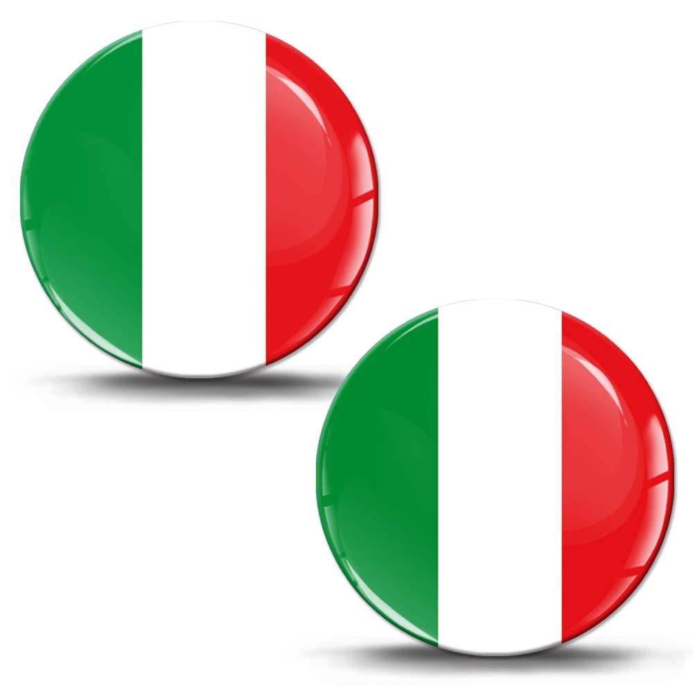 Biomar Labs Italy Italian Flag F 253 Country Flag Sticker Set Of 2 Self Adhesive Vinyl Decals National Flag Stickers Vehicle Styling Car Motorcycle Laptop Phone Window Interior Exterior (Italy Italian Flag F 253)