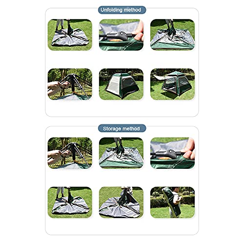 Carpa instantánea para camping 3-8 personas ligera doble capa miniatura 3