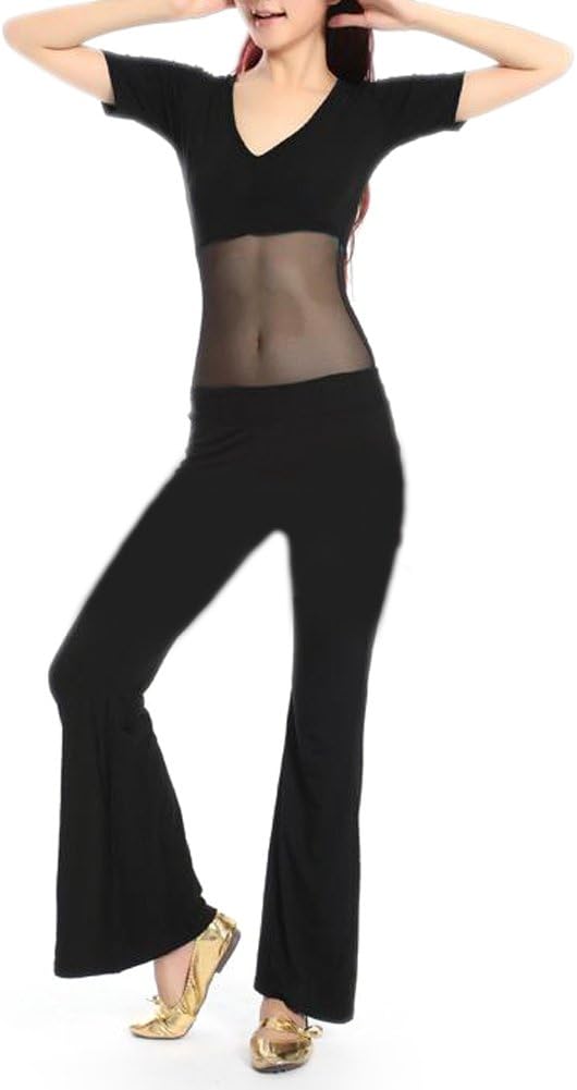 Practice Belly Dance Unitard-Body Costume Black