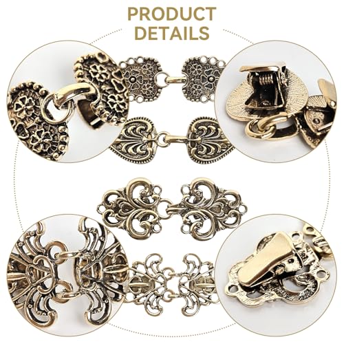 Image of 4PCS Vintage Dress Clips Cinch Shirt Clips Shawl Clips Shawl Clips for Woman and Girls