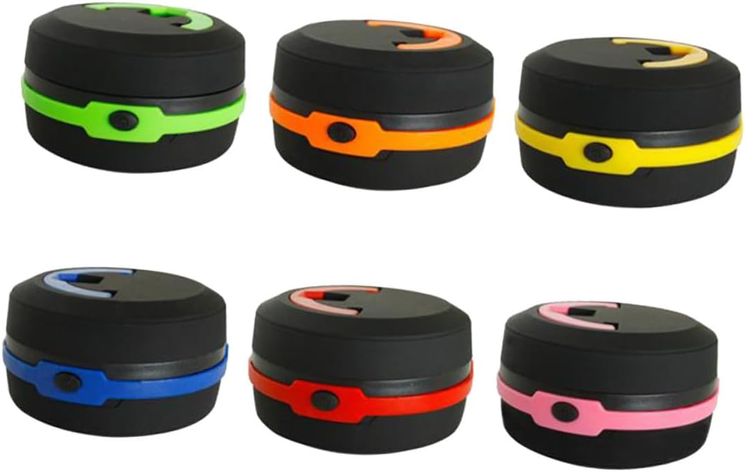 6pcs LED Portable Camping Lanterns Dustproof Tent Lights with Adjustable Brightness Modes Compact Outdoor Night Lights for Hiking Emergency Yellow Blue Red