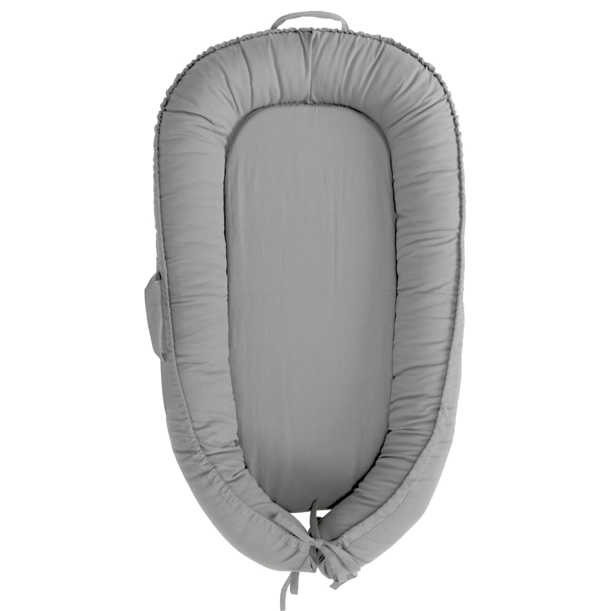 Infant Lounger, Baby Lounger Cover for Baby Girls & Boys, Portable Baby Support Cushion, Newborn Essentials for Baby 0-12 Months, 100% Cotton Breathable, Travel Baby Lounger (Slate Gray)