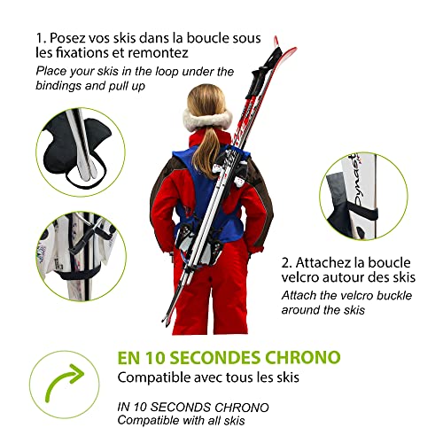 Wantalis Tragevorrichtung für Skier Skiback Kid, Dispositivo di Trasporto per Sci Bambino - Image 5