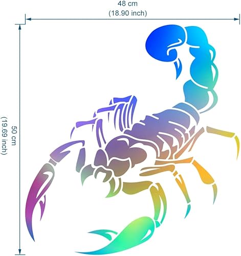 Miniatura 2 de JSCARLIFE Scorpion - Calcomanías de automóvil, prácticas calcomanías láser para capó de automóvil, calcomanías gráficas de vinilo autoadhesivas para