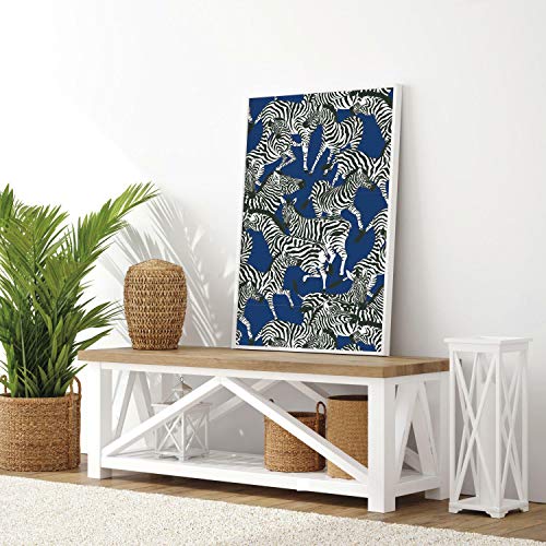 RoomMates Waverly Herd Together Peel and Stick Wallpaper, Blue, White, 45 x 574 cm - Image 4