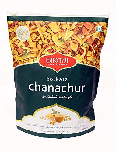 Image of Bikaji - Kolkata Chanachur - Tea-Time Bengali Snack - Spicy Chanachur Namkeen with Peanuts 400gm (Pack of 5)
