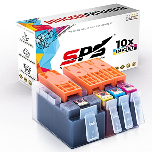 SPS 920XL Tintenpatronen 10er Set kompatibel für HP 920 OfficeJet 6000 6500 7000 7500 Series (4 Schwarz, 2 Cyan, 2 Magenta, 2 Gelb) Cover