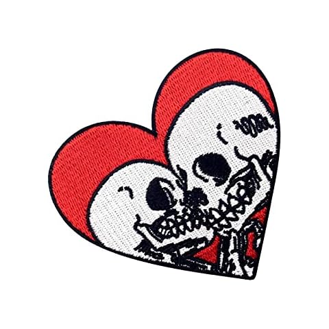 Embroidered Applique Creative Embroidered Patch Heart Shaped Iron on Patch for Hats Tops T Shirts Jeans Backpacks and More Cover