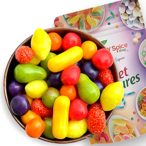 NY SPICE SHOP Swiss Petite Fruits – 8 Ounce Pastel Candies – Bulk Fruits Candy – Sweet Fruit Snacks – Gummy Sweet Candies – Gummy Kids Snacks – All-Natural Delicious Assorted Flavors