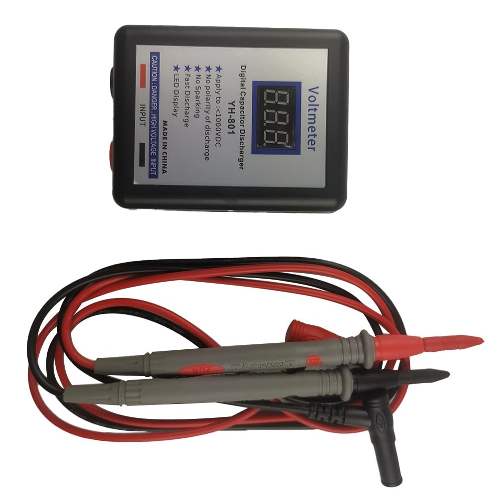 Vjsujehgy Digital Capacitor 800V Voltage Tester Fast Discharger High Volt Discharging Tool Electronic Repair Display Matenance A