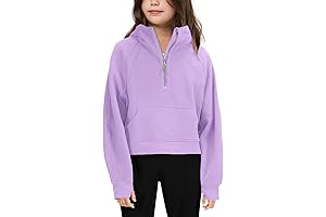 Girls' Hoodies Sweatshirts Half Zipper Pullover Crop Tops for Teen Girls Long...
