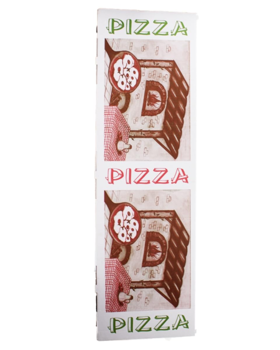 Generico Scatola per Pizza METRO 100x30x5 in Cartone Bianca