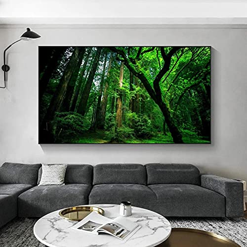 Moderne Bos Boom Natuur Landschap Poster en Prints Canvas Schilderij Muur Kunst Foto’s voor Woonkamer Huisdecoratie…