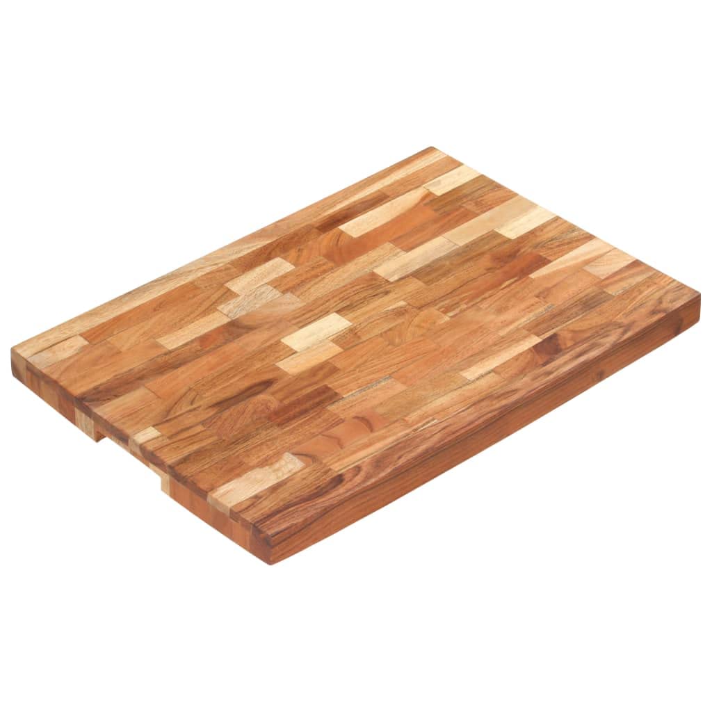 Generisch Hackblock 60x40x4 cm Akazie Massivholz,Heim Garten,Küche Esszimmer,Küchenhelfer -utensilien,Schneidebretter-286570