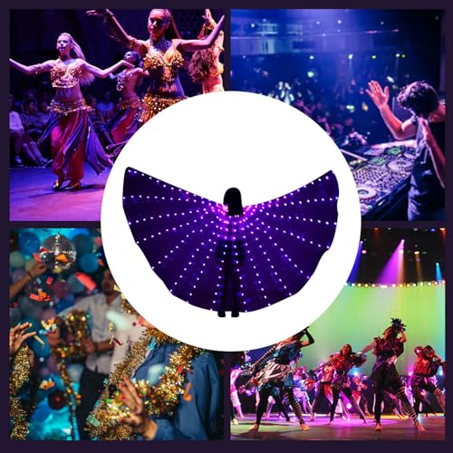 Alas de danza del vientre para chicas con efecto glow angel 3