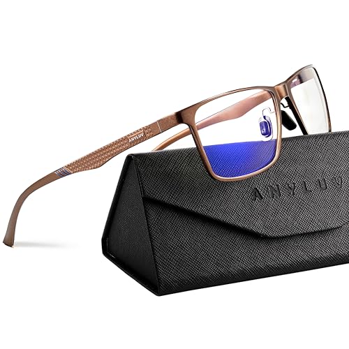 ANYLUV Blue Light Glasses (Clear Lens, Metal Frame)