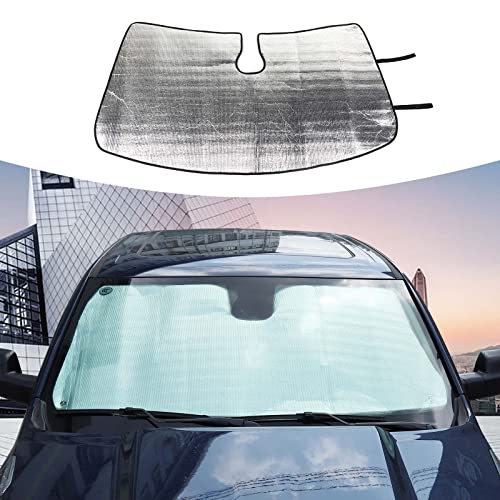 Jimen Compatible con Dodge Ram 2018-2022, parasol de parabrisas para ventana delantera, protector solar