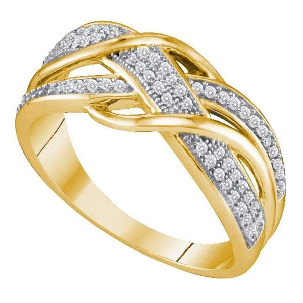 Womens Wedding Ring 2.90 Ct Round Cut Diamond with 14k Yellow Gold Finish