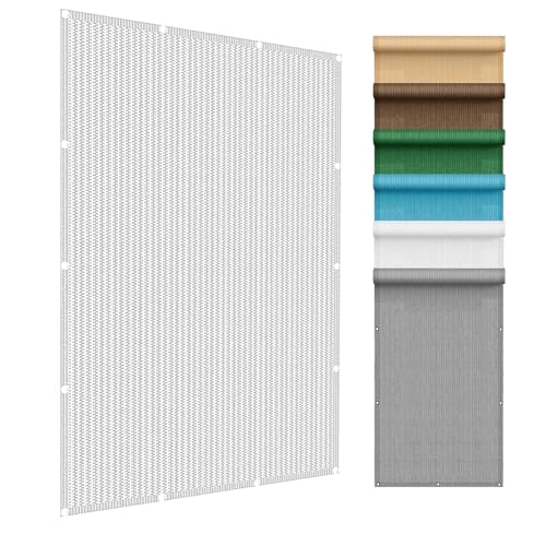 Toile d'ombrage avec oeillets 1.2x2.2m couverture tissu ombre blanc - 2