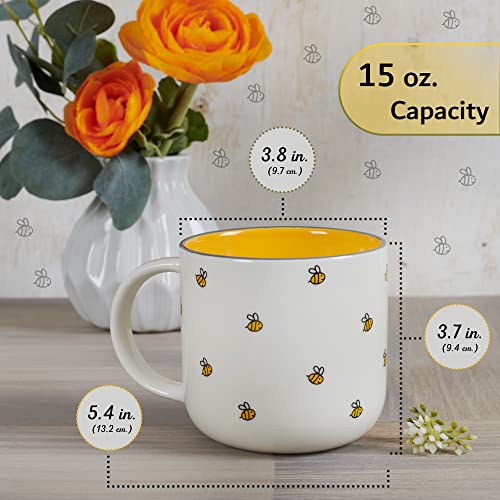 Set 2 Mugs de Cerámica Grandes Amarillo 15 oz miniatura 2