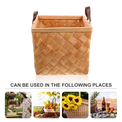 Cesta de frutas ligera y resistente con doble asa para organizar el hogar 8