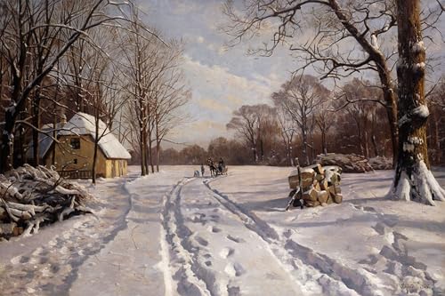 Pintura lienzo mural Peder Monsted obra clásica de alta fidelidad