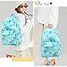 Bluboon Teen Girls School Backpack Kids Bookbag Set with Lunch Box Pencil Case Travel Laptop Backpack Casual Daypacks (Marble Gold blue)