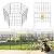 HIHADUUM 7 Pack 31.5 Inch(H) X 10 Ft(L) Decorative Garden Fence Fencing Panels, Metal Wire Border No Dig Fencing Animal Barrier for Dog, Flower Edging for Yard Landscape Patio Outdoor Decor