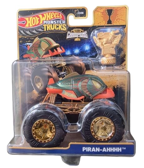 Hot Wheels Monster Trucks Trophy Champions Piran-Ahhh Escala 1:64 miniatura 1