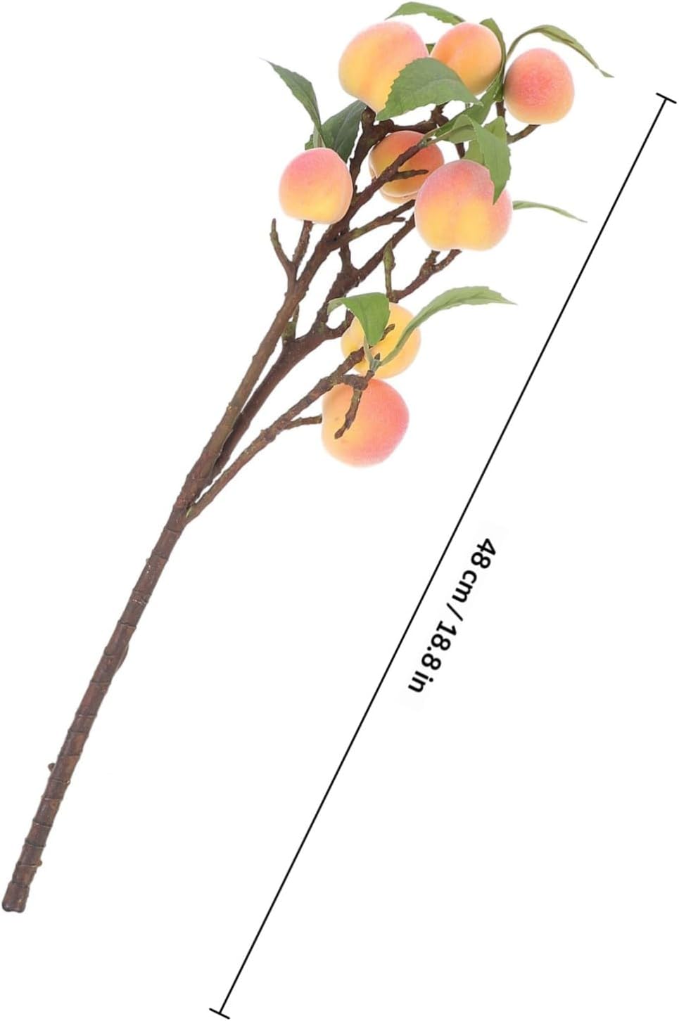 Ipetboom Artificial Peach Branches Simulation Peach Fruit Faux Fruit Branches Pink Medium Size 2pcs Home Décor Floral Arrangement for Living Room Table Centerpiece