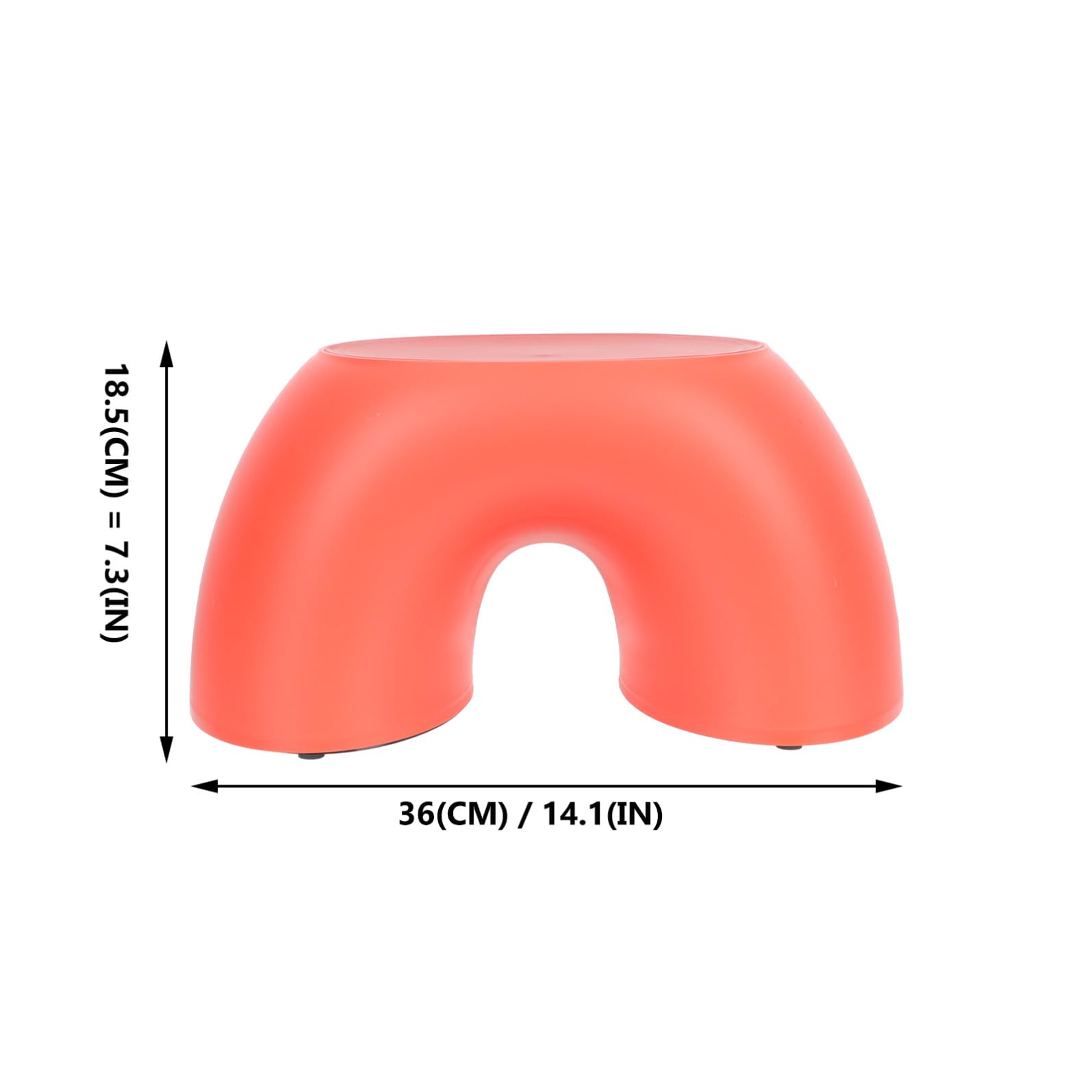 PRETYZOOM Taburete Arcoíris Anular para Niños, Pequeño, PP Rojo, 1