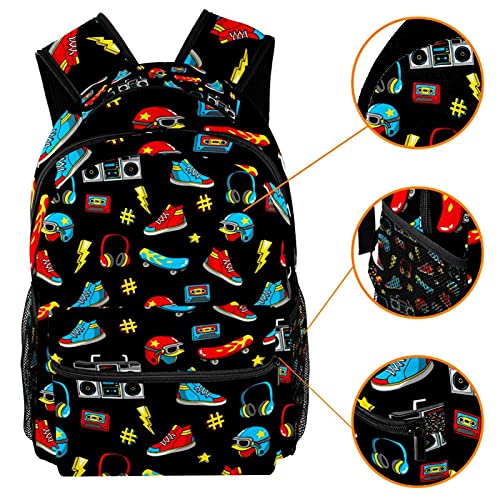 Sac à dos motif papillon et licorne multicolore grand volume pour le voyage décontracté