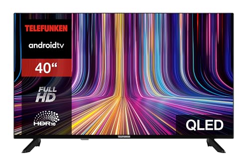 TELEFUNKEN QLED TV 40 Zoll Fernseher Full HD Android Smart TV (HDR, Triple-Tuner, Bluetooth) QF40AO750S