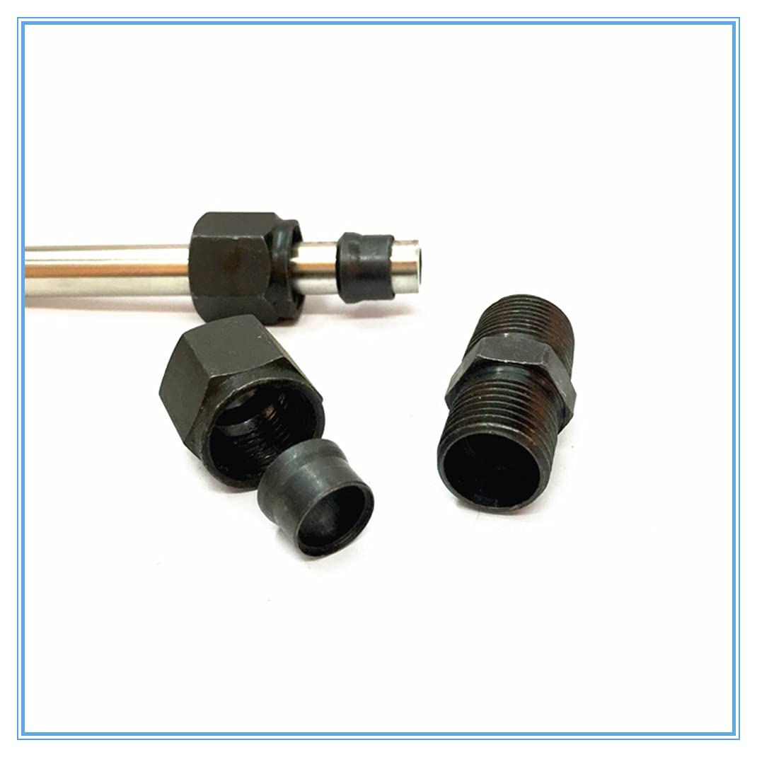Hydraulic iron joint 12mm-1/8 1/4 3/8 1/2 male thread joint card sleeve tubing carbon steel taper thread straight Pipe Fitting - (Color: 12mm, Thread Specification: 1/8
