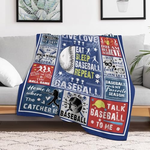 Couverture de baseball plaid confortable pour lit et canapé de salon - 8