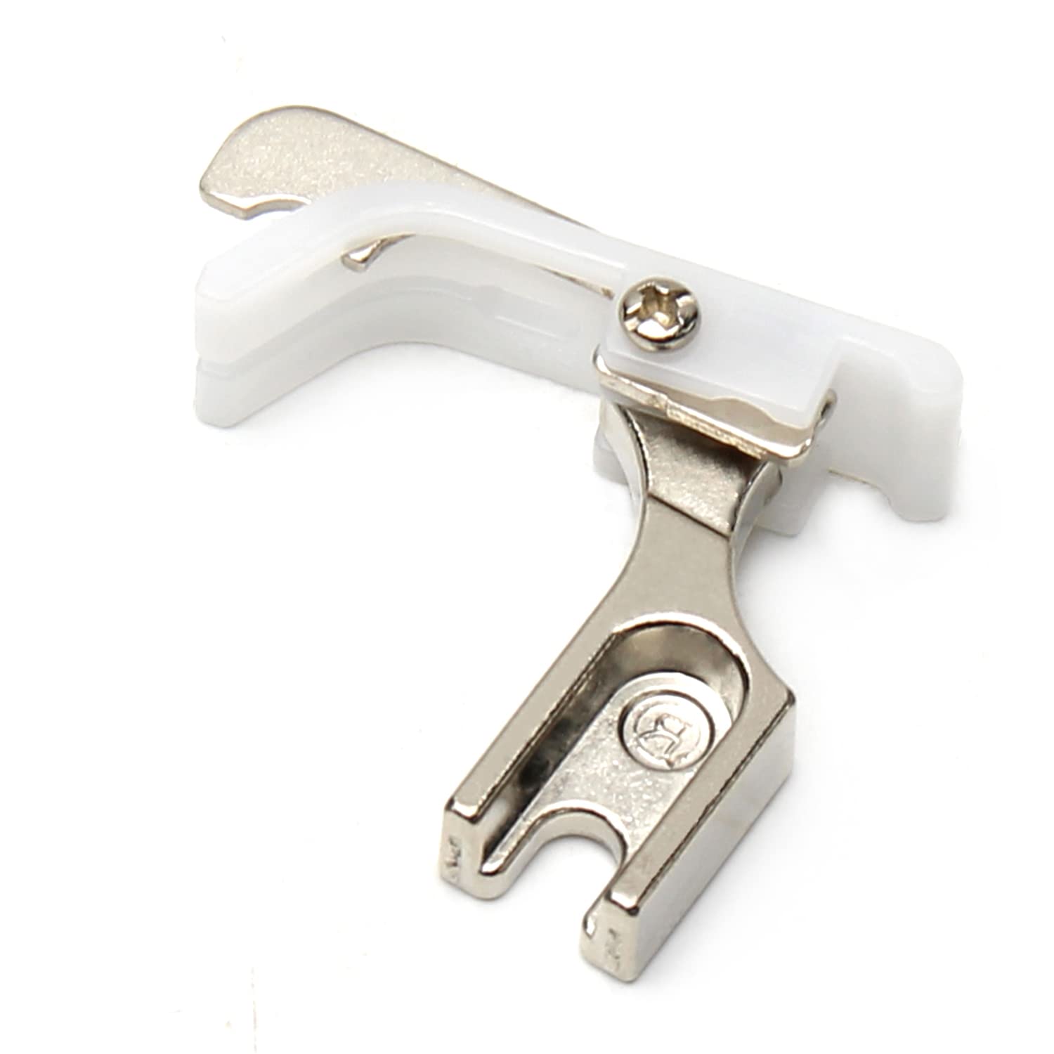 Othmro #TSP-18 Presser Feet 1/8in Industrial Sewing Machine Presser Feet Hinged Sewing Presser Foot Compensating Raising Foot with Right Guide for Single Needle Industrial Sewing Machines White Silver