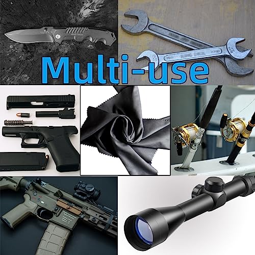 12 Pack Microfiber Gun Cleaning Cloth, 12\"x12\" Lint Free Gun Cleaning Rags, Reusable Microsuede Cleaning/Polishing Wipes Towels for Firearms, Knives and Scopes (Black)